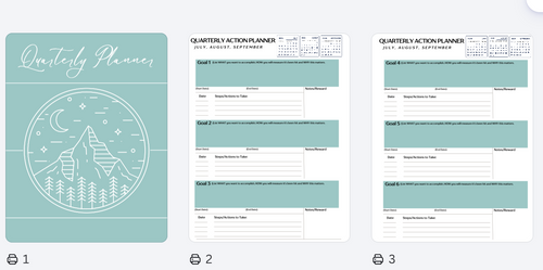 Quarterly Action Planner | Monthly, Weekly & Daily Digital Planner