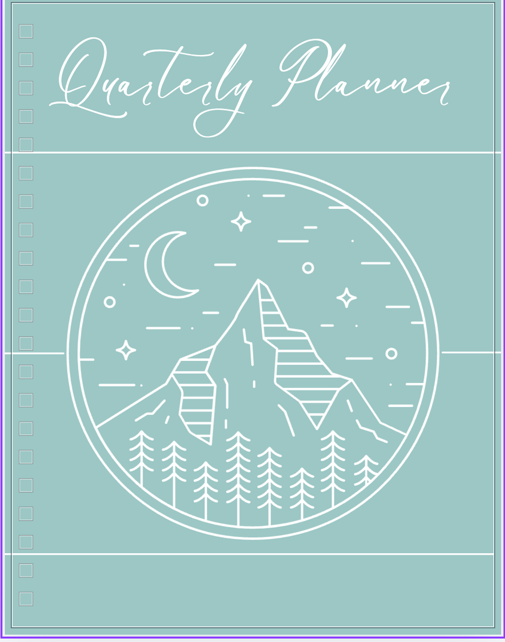 Quarterly Action Planner | Monthly, Weekly & Daily Digital Planner
