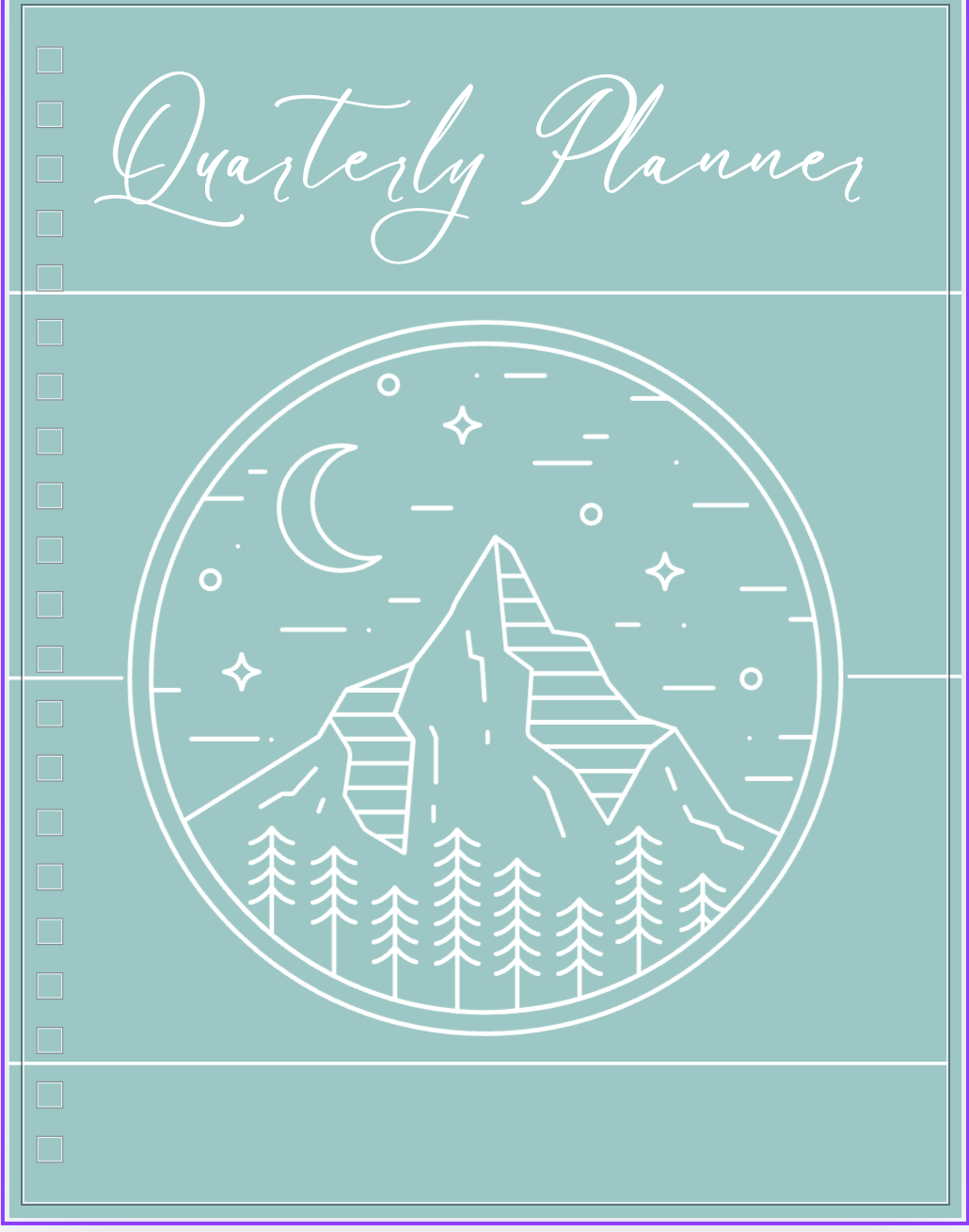 Quarterly Action Planner | Monthly, Weekly & Daily Digital Planner