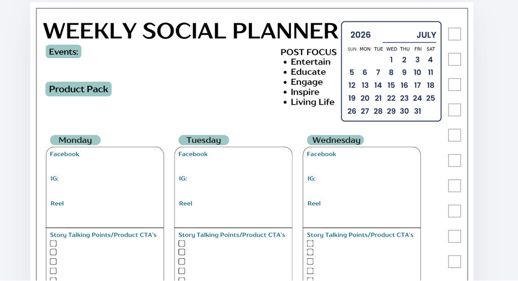 The Direct Sales Planner | Social Media, Client Management & Daily Systems