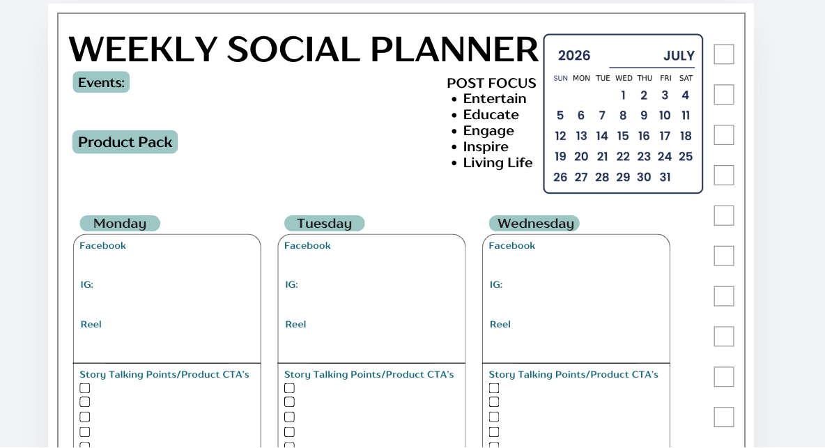 The Direct Sales Planner | Social Media, Client Management & Daily Systems